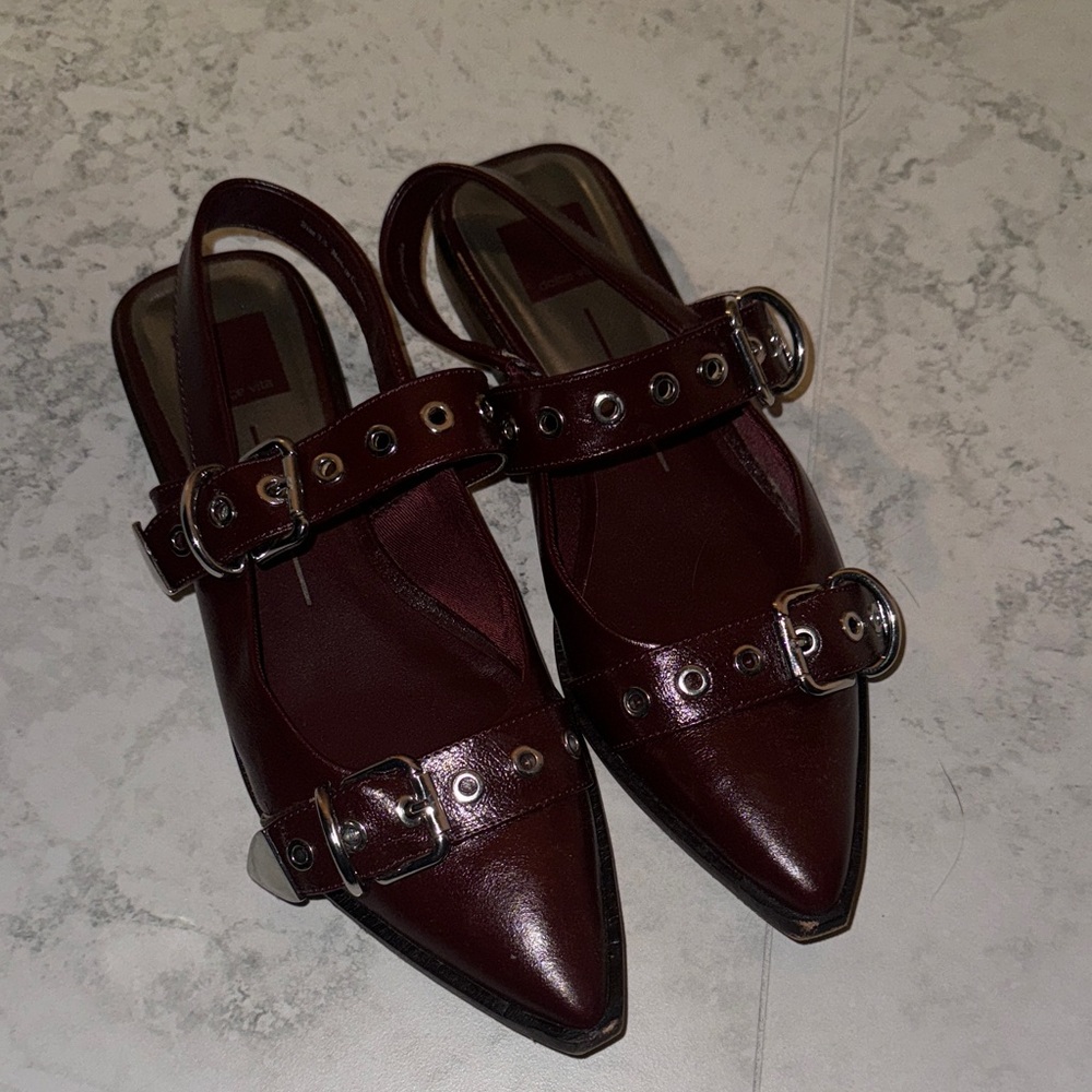Dolce Vita Burgundy Buckle Flats